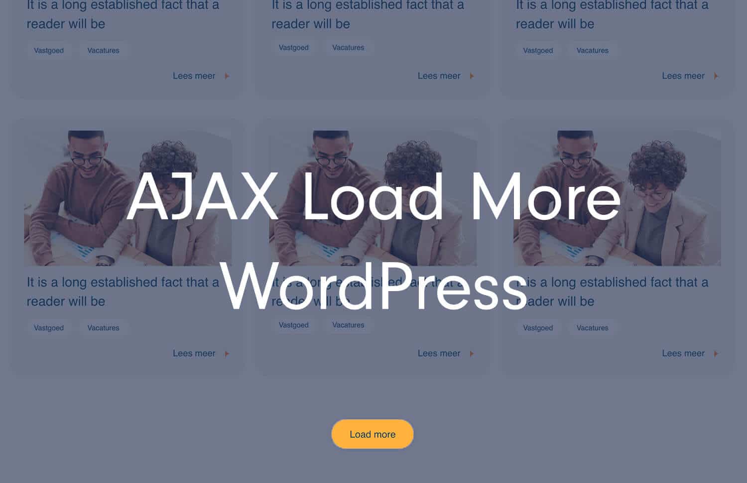Load more posts with ajax in wordpress, without page reload.